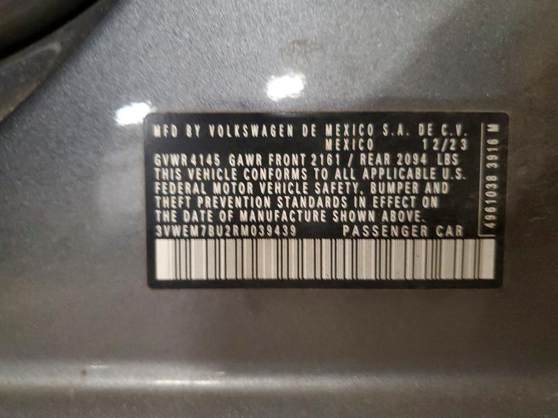 61615596 :رقم المزاد ، 3VWEM7BU2RM039439 vin ، 2024 Volkswagen Jetta مزاد بيع