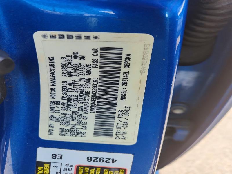 63206946 :رقم المزاد ، 1NXBU4EE8AZ293161 vin ، 2010 Toyota Corolla مزاد بيع