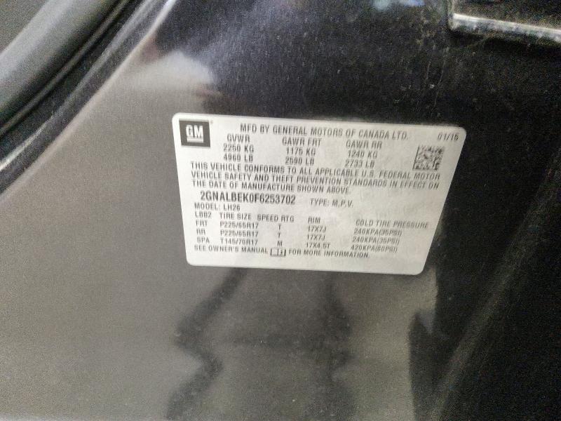 Продажа на аукционе авто 2015 Chevrolet Equinox, vin: 2GNALBEK0F6253702, номер лота: 57977836