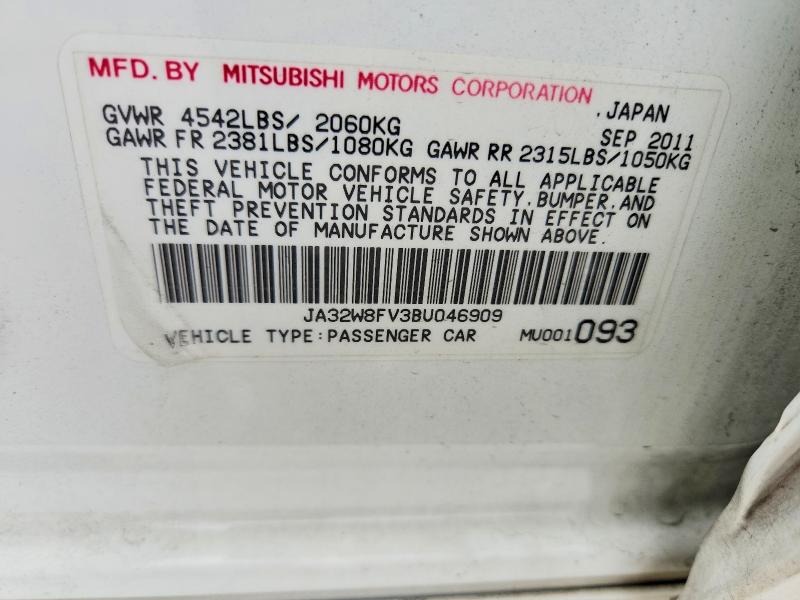 Продаж на аукціоні авто 2011 Mitsubishi Lancer, vin: JA32W8FV3BU046909, номер лоту: 60080726