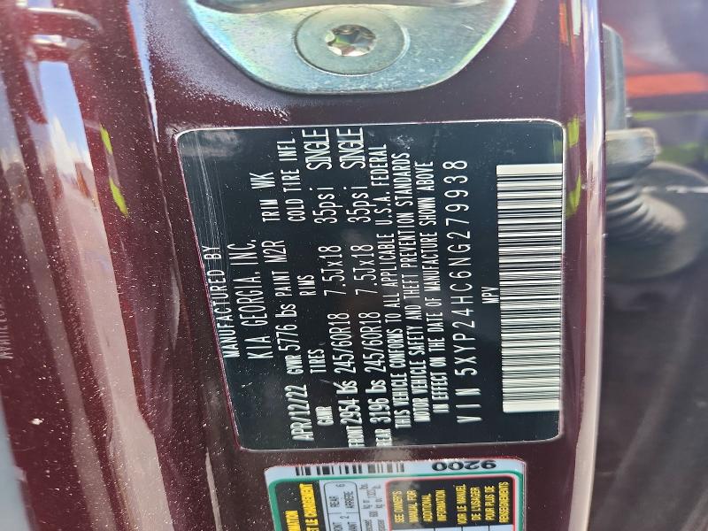 Aukcja sprzedaży 2022 Kia Telluride, vin: 5XYP24HC6NG279938, numer aukcji: 59392976