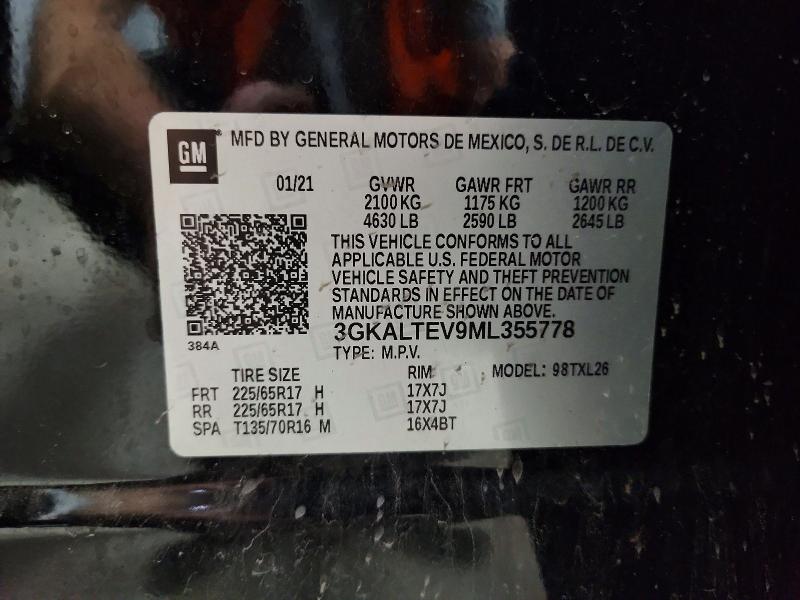 Aukcja sprzedaży 2021 Gmc Terrain, vin: 3GKALTEV9ML355778, numer aukcji: 58160206