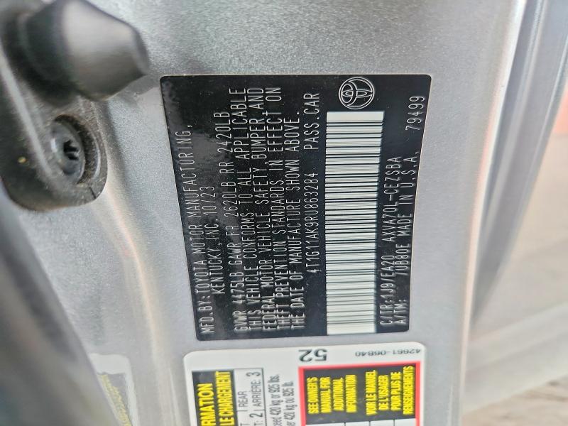 2024 Toyota Camry მანქანა იყიდება აუქციონზე, vin: 4T1G11AK9RU863284, აუქციონის ნომერი: 61936986