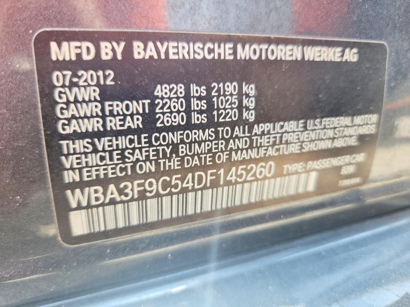 62611826 :رقم المزاد ، WBA3F9C54DF145260 vin ، 2013 Bmw Activehybrid 3 مزاد بيع