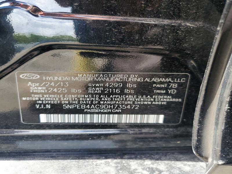 Продаж на аукціоні авто 2013 Hyundai Sonata, vin: 5NPEB4AC9DH735472, номер лоту: 62699216