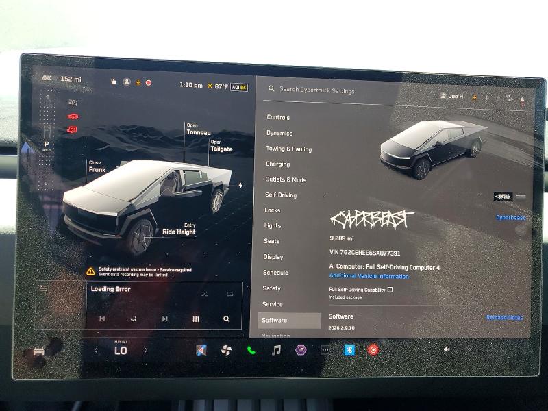 Aukcja sprzedaży 2025 Tesla Cybertruck, vin: 7G2CEHEE6SA077391, numer aukcji: 59986366