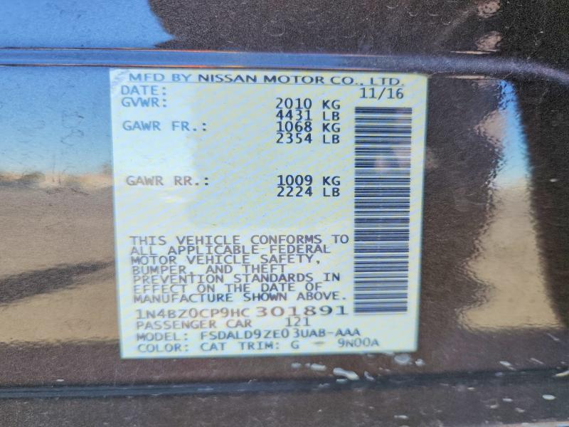 Aukcja sprzedaży 2017 Nissan Leaf, vin: 1N4BZ0CP9HC301891, numer aukcji: 62469016