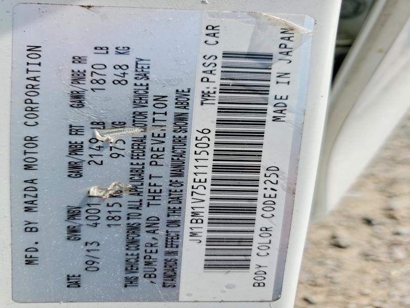 59918566 :رقم المزاد ، JM1BM1V75E1115056 vin ، 2014 Mazda 3 مزاد بيع
