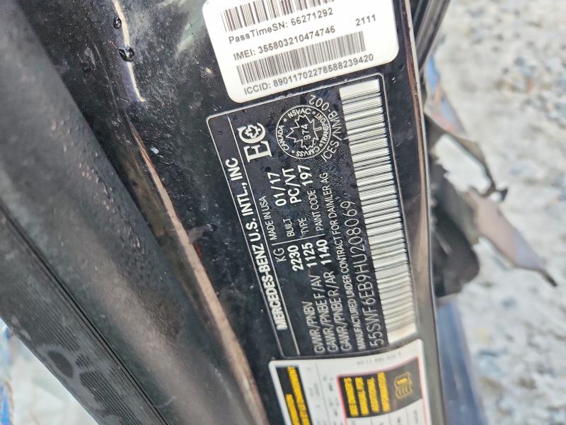 Aukcja sprzedaży 2017 Mercedes-benz C, vin: 55SWF6EB9HU208069, numer aukcji: 63215186