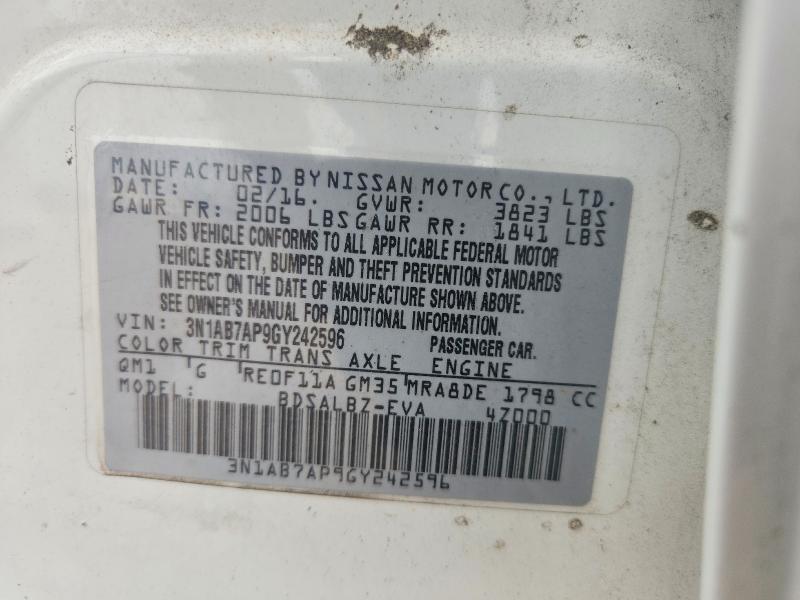 Продаж на аукціоні авто 2016 Nissan Sentra, vin: 3N1AB7AP9GY242596, номер лоту: 61544226