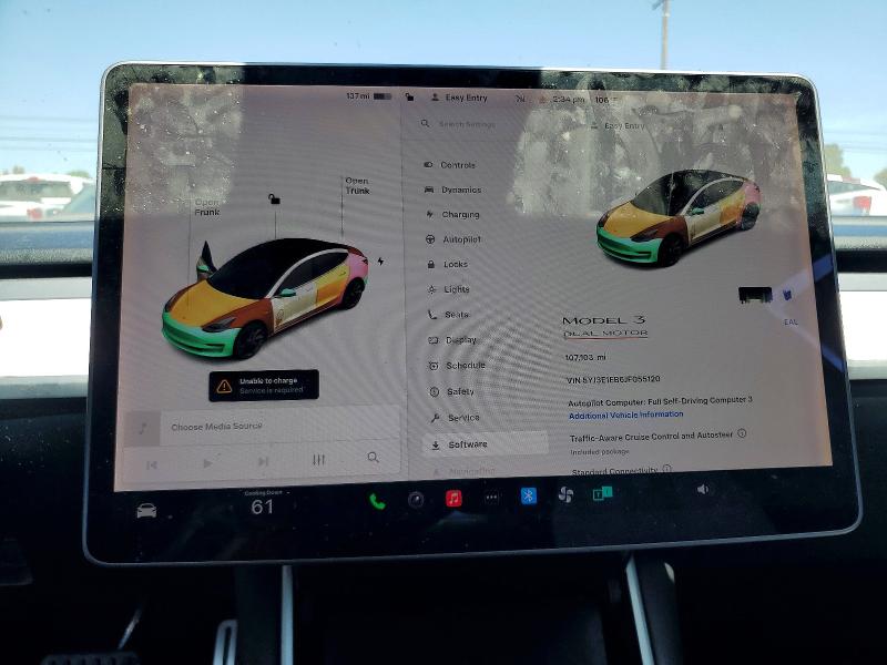 62893216 :رقم المزاد ، 5YJ3E1EB6JF055120 vin ، 2018 Tesla Model 3 مزاد بيع