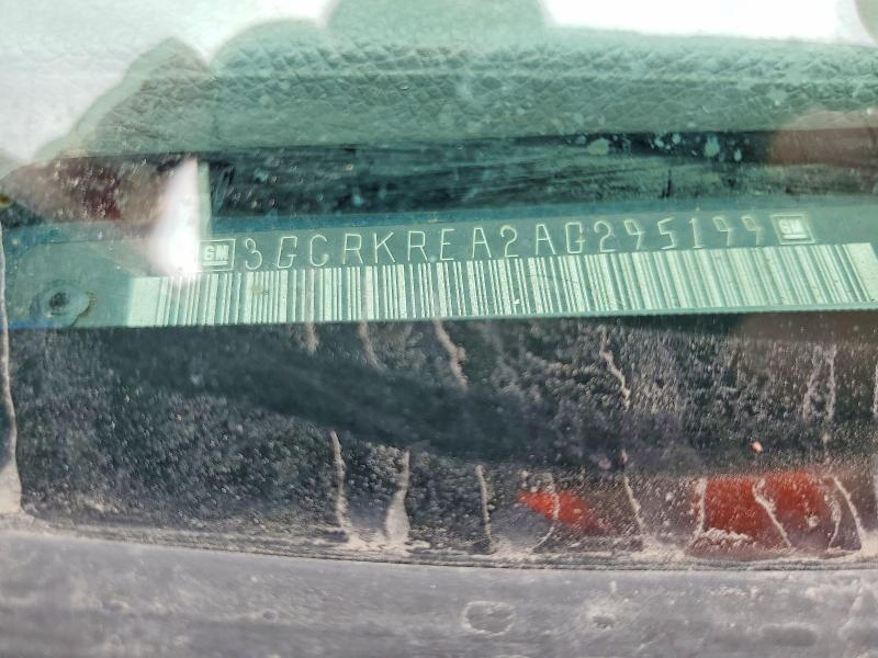 61703256 :رقم المزاد ، 3GCRKREA2AG295199 vin ، 2010 Chevrolet Silverado مزاد بيع