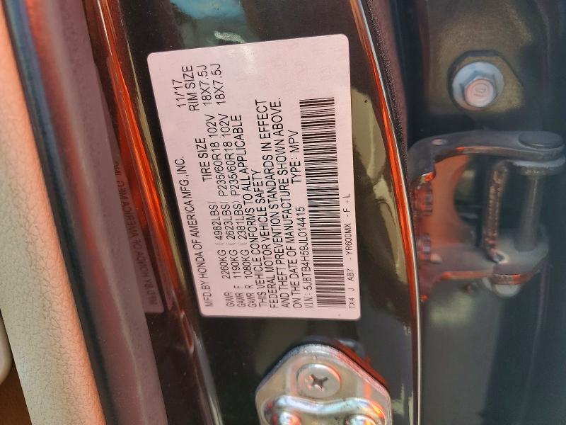 Auction sale of the 2018 Acura Rdx, vin: 5J8TB4H59JL014415, lot number: 62099216