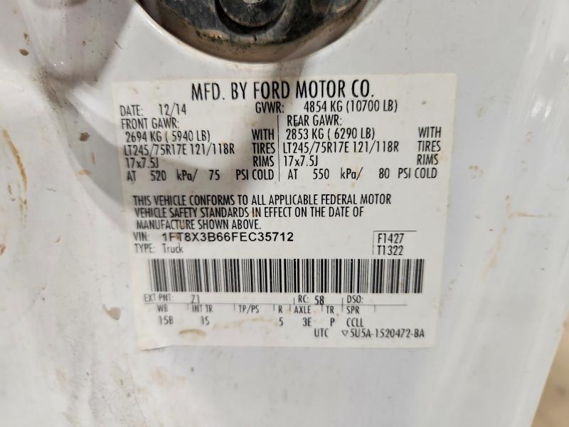 2015 Ford F350 მანქანა იყიდება აუქციონზე, vin: 1FT8X3B66FEC35712, აუქციონის ნომერი: 61602246