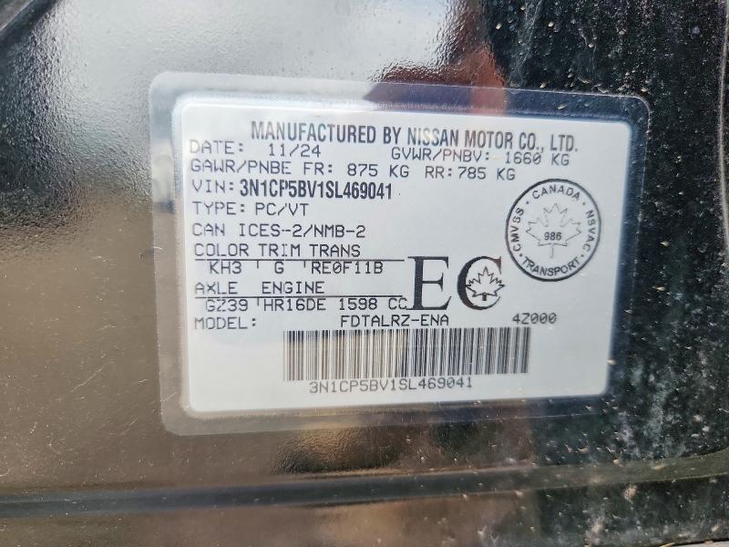 Aukcja sprzedaży 2025 Nissan Kicks Play, vin: 3N1CP5BV1SL469041, numer aukcji: 59309656