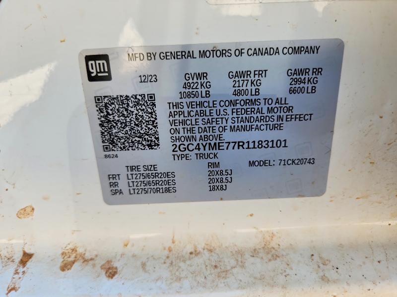 Продажа на аукционе авто 2024 Chevrolet Silverado, vin: 2GC4YME77R1183101, номер лота: 73344785