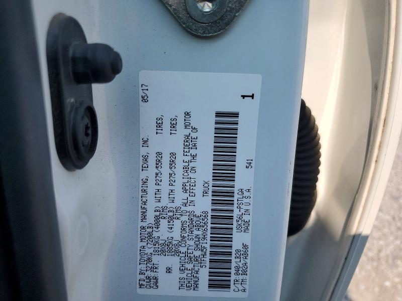 Aukcja sprzedaży 2017 Toyota Tundra, vin: 5TFHW5F19HX656568, numer aukcji: 62799886