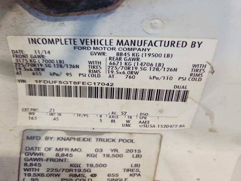 Aukcja sprzedaży 2015 Ford F550, vin: 1FDUF5GT8FEC17042, numer aukcji: 61930666