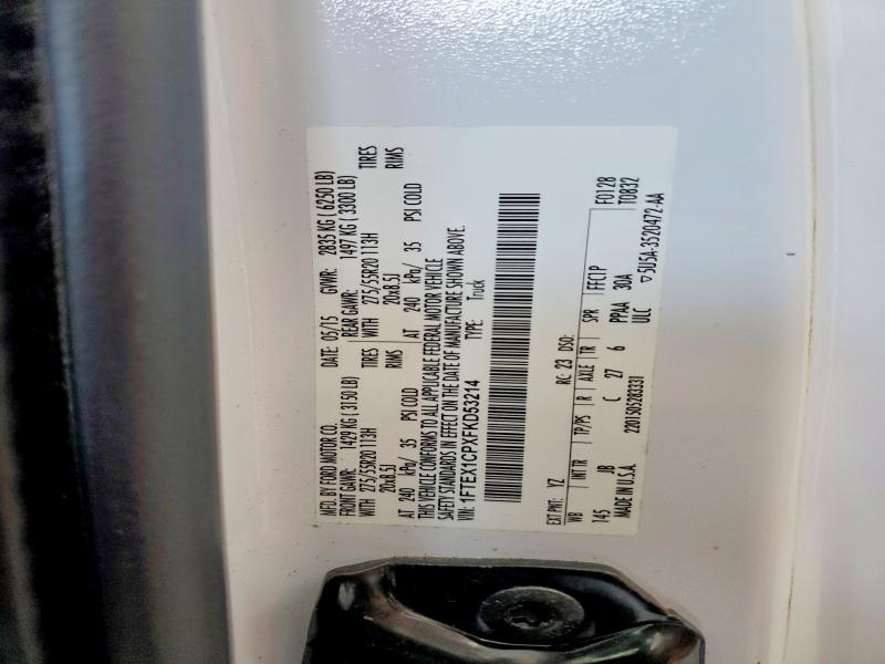 Продажа на аукционе авто 2015 Ford F150, vin: 1FTEX1CPXFKD53214, номер лота: 59314986