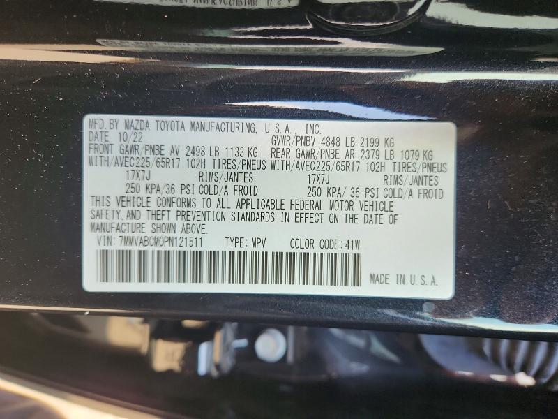 Aukcja sprzedaży 2023 Mazda Cx-50, vin: 7MMVABCM0PN121511, numer aukcji: 58599516