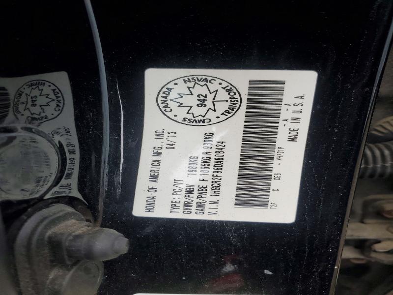59710796 :رقم المزاد ، 1HGCR2F96DA808424 vin ، 2013 Honda Accord مزاد بيع