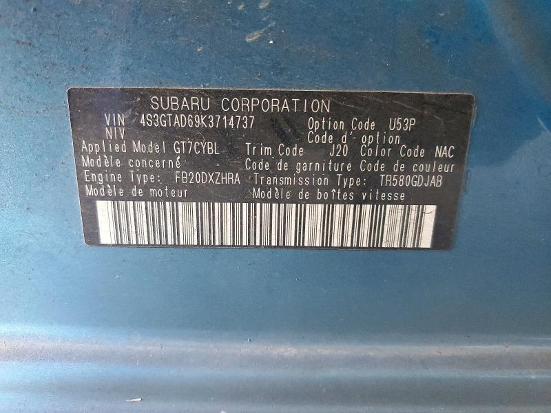 Продаж на аукціоні авто 2019 Subaru Impreza, vin: 4S3GTAD69K3714737, номер лоту: 63415636
