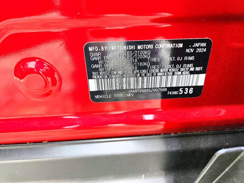 Aukcja sprzedaży 2025 Mitsubishi Eclipse Cross, vin: JA4ATVAA9SZ007568, numer aukcji: 61377366