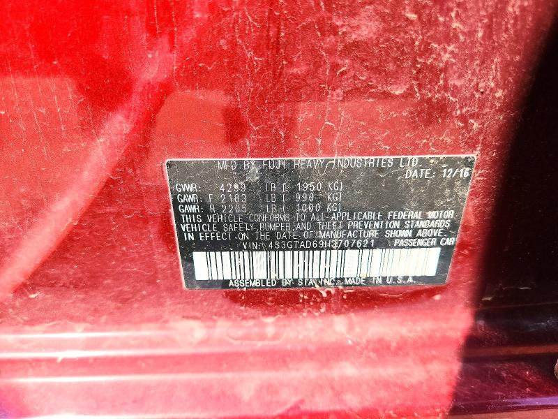 Aukcja sprzedaży 2017 Subaru Impreza, vin: 4S3GTAD69H3707621, numer aukcji: 59891506