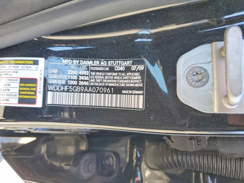 Продажа на аукционе авто 2010 Mercedes-benz E, vin: WDDHF5GB9AA070961, номер лота: 60531316