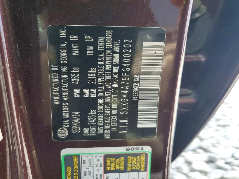 Aukcja sprzedaży 2015 Kia Optima, vin: 5XXGM4A79FG400202, numer aukcji: 60513536