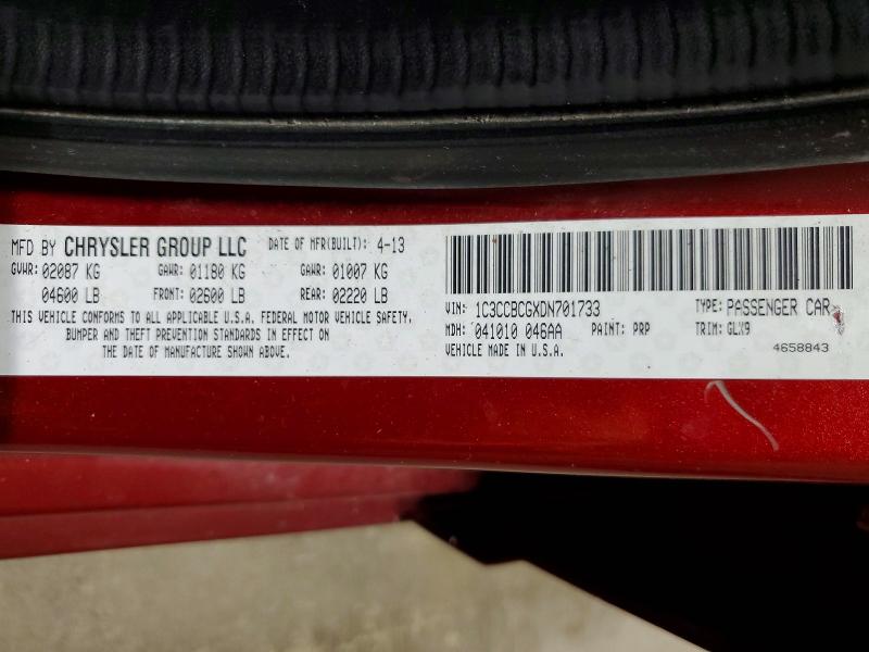 60234546 :رقم المزاد ، 1C3CCBCGXDN701733 vin ، 2013 Chrysler 200 مزاد بيع