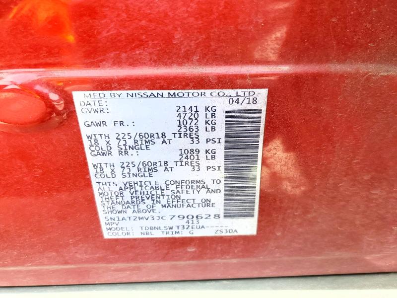 Aukcja sprzedaży 2018 Nissan Rogue, vin: 5N1AT2MV3JC790628, numer aukcji: 60656546