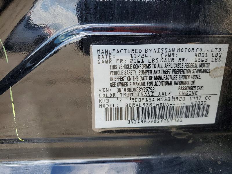 Aukcja sprzedaży 2025 Nissan Sentra, vin: 3N1AB8DV8SY267921, numer aukcji: 61347406