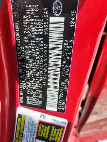 60111596 :رقم المزاد ، 4T1G11AK2PU078912 vin ، 2023 Toyota Camry مزاد بيع