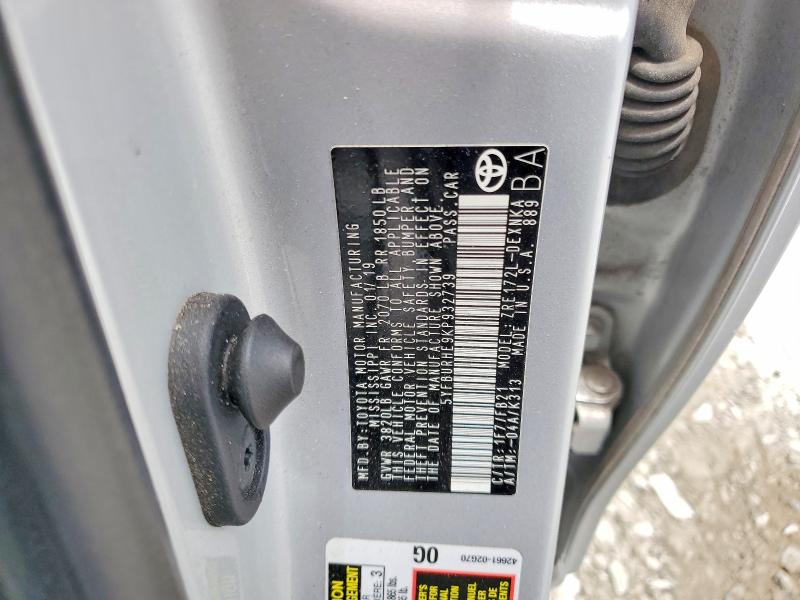 60386806 :رقم المزاد ، 5YFBURHE9KP932739 vin ، 2019 Toyota Corolla مزاد بيع