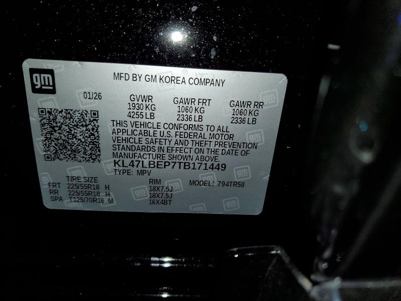 62515596 :رقم المزاد ، KL47LBEP7TB171449 vin ، 2026 Buick Envista مزاد بيع