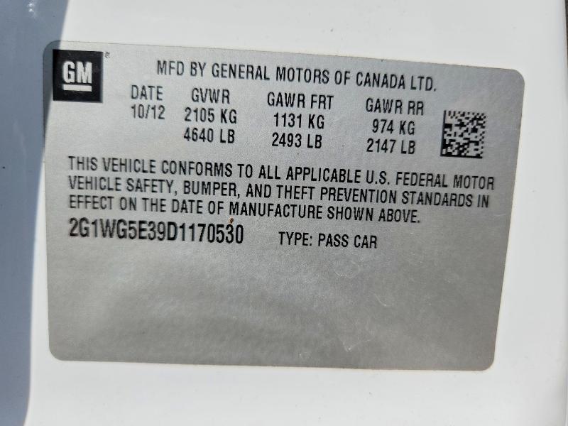 Продажа на аукционе авто 2013 Chevrolet Impala, vin: 2G1WG5E39D1170530, номер лота: 59156626
