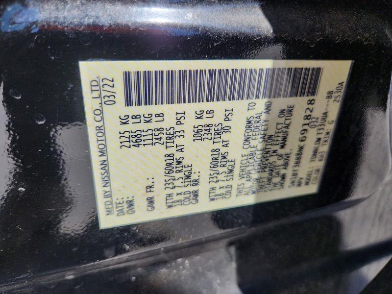 Продаж на аукціоні авто 2022 Nissan Rogue, vin: 5N1BT3BB8NC691828, номер лоту: 62111586