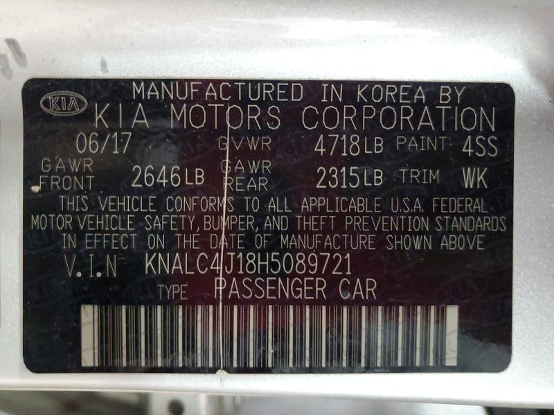 Продаж на аукціоні авто 2017 Kia Cadenza, vin: KNALC4J18H5089721, номер лоту: 59841556