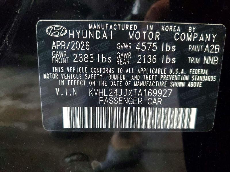 Продажа на аукционе авто 2026 Hyundai Sonata Hybrid, vin: KMHL24JJXTA169927, номер лота: 62037636