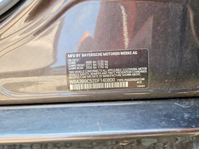 60328376 :رقم المزاد ، WBA3B9C52DF140800 vin ، 2013 Bmw 335 مزاد بيع