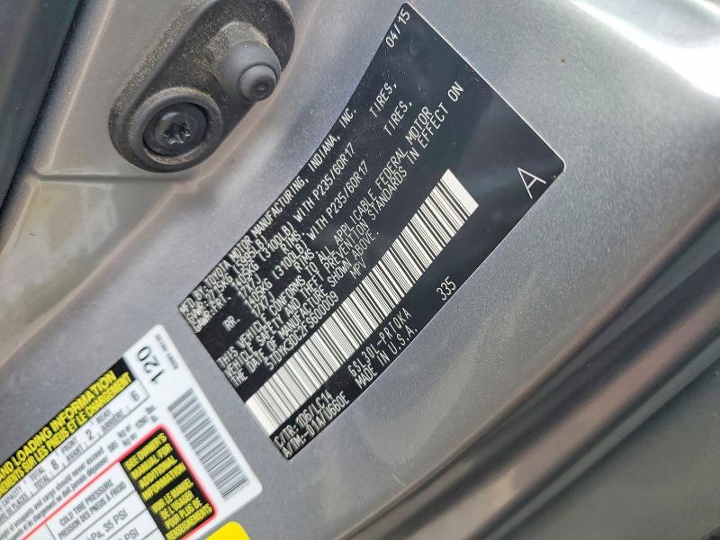 Aukcja sprzedaży 2015 Toyota Sienna, vin: 5TDYK3DC2FS600009, numer aukcji: 62442876