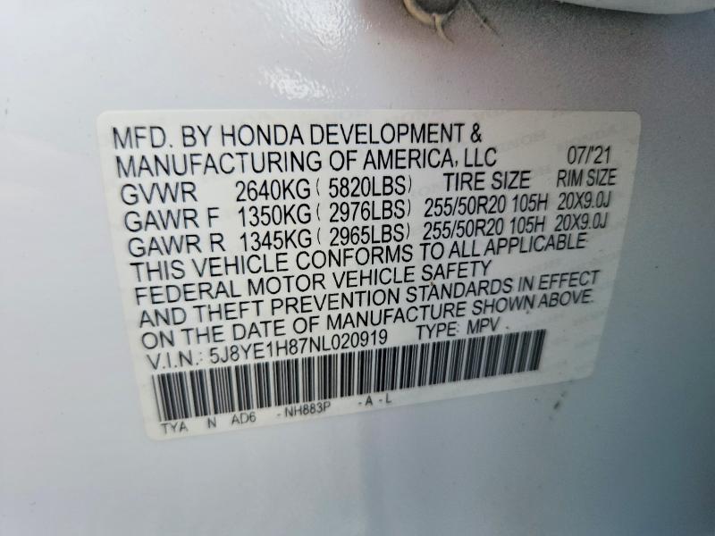 Продажа на аукционе авто 2022 Acura Mdx, vin: 5J8YE1H87NL020919, номер лота: 60400266