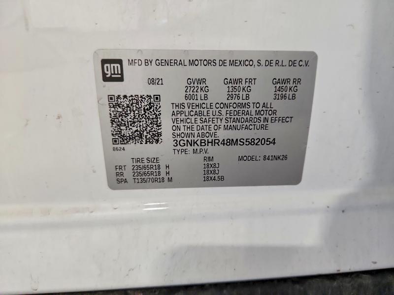 Продаж на аукціоні авто 2021 Chevrolet Blazer, vin: 3GNKBHR48MS582054, номер лоту: 61665716
