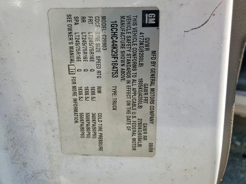 60926056 :رقم المزاد ، 1GCHC44K29F184753 vin ، 2009 Chevrolet Silverado مزاد بيع