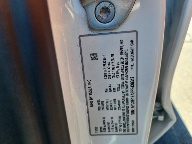 Продажа на аукционе авто 2023 Tesla Model 3, vin: 5YJ3E1EA3PF430347, номер лота: 61321996