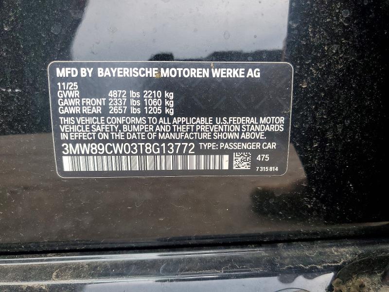Aukcja sprzedaży 2026 Bmw 330xi, vin: 3MW89CW03T8G13772, numer aukcji: 60586006