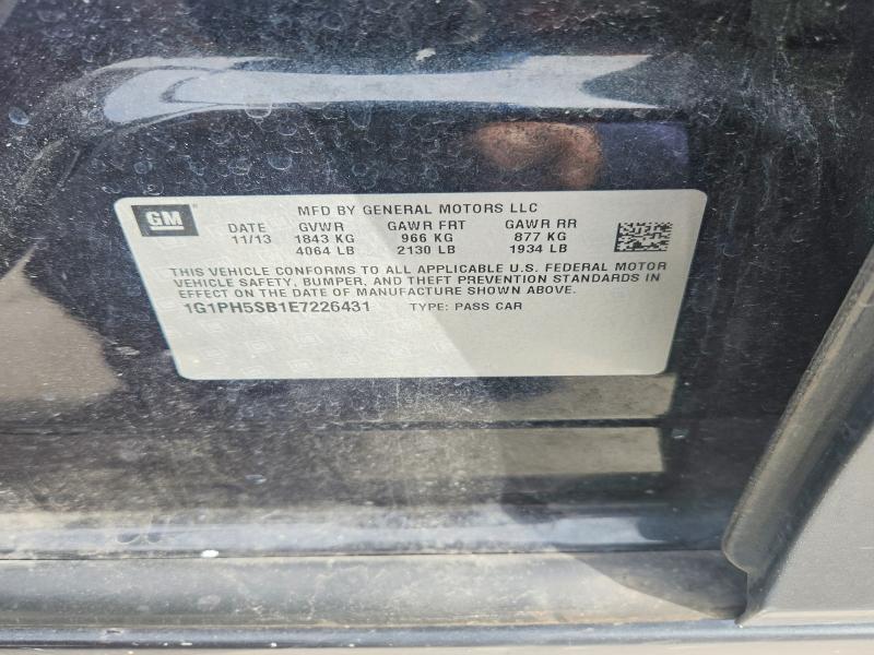 Продажа на аукционе авто 2014 Chevrolet Cruze, vin: 1G1PH5SB1E7226431, номер лота: 61385546