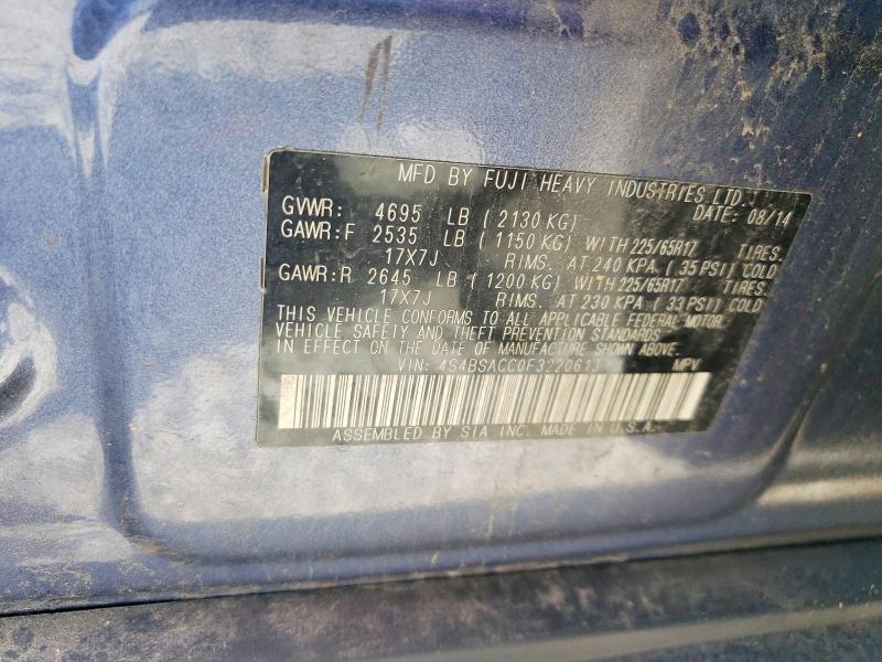 Aukcja sprzedaży 2015 Subaru Outback, vin: 4S4BSACC0F3220613, numer aukcji: 61379096