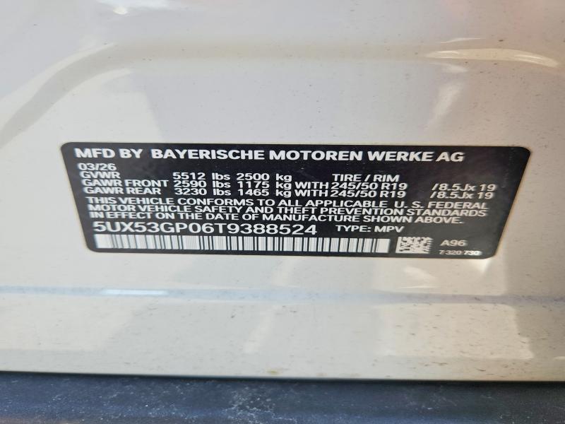 Продажа на аукционе авто 2026 Bmw X3, vin: 5UX53GP06T9388524, номер лота: 62136886